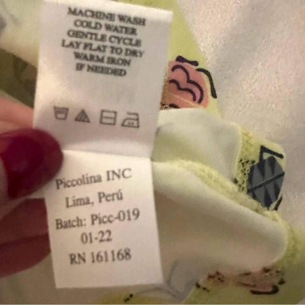 Piccolina Entomology Anna Rolled Sleeve Baby Girl Dress 6-12M insects yellow NWT